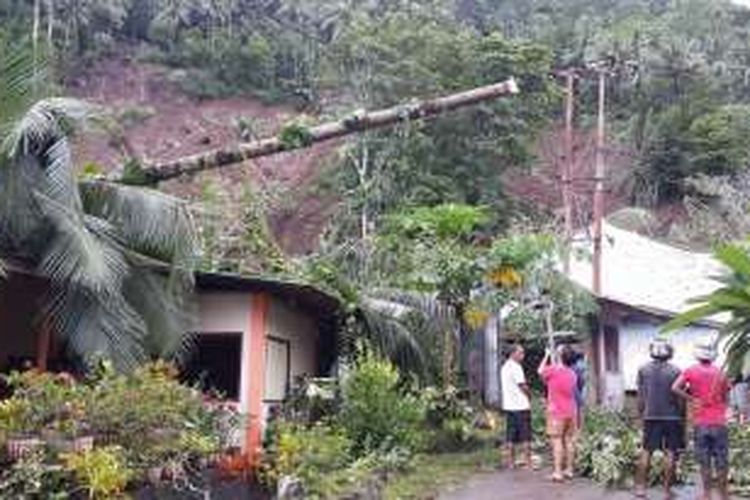 Lokasi bencana longsor di Tahuna, Kabupaten Kepulauan Sangihe, Sulawesi Utara.