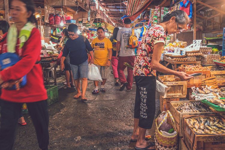 Pasar Bangkerohan di Davao, Filipina.