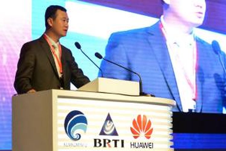 CEO Huawei Indonesia, Sheng Kai di acara LTE Summit di Jakarta, Selasa (14/10/2014).