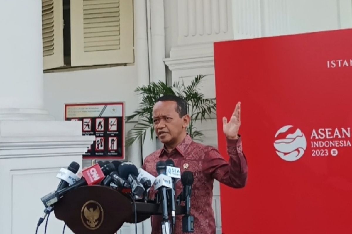 Menteri Investasi/Kepala BKPM Bahlil Lahadalia di Istana Kepresidenan, Jakarta, Senin (25/9/2023).