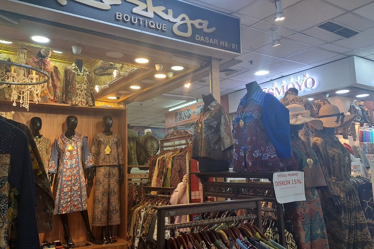 Salah stau toko baju batik yang ada di Mall Thamrin City, Jakarta Pusat