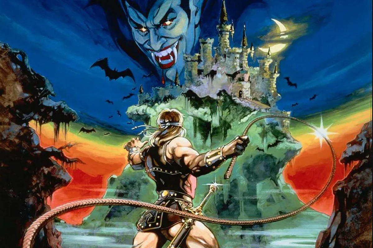 Ilustrasi game Castlevania (1986).