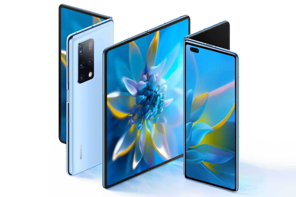 Huawei Mate X2 mengusung desain lipatan ke dalam.