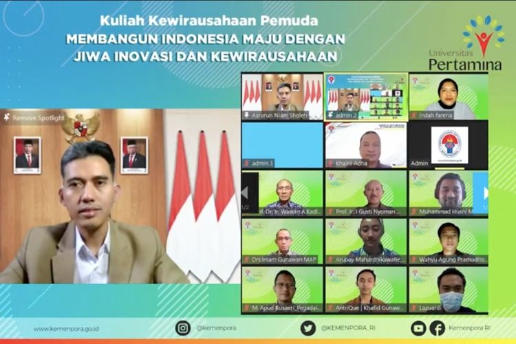 Seminar daring bertema Membangun Indonesia Maju Dengan Jiwa Inovasi dan Kewirausahaan 