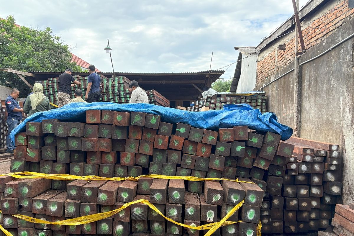 Direktur perusahaan menjadi tersangka kasus penjualan kayu ilegal.