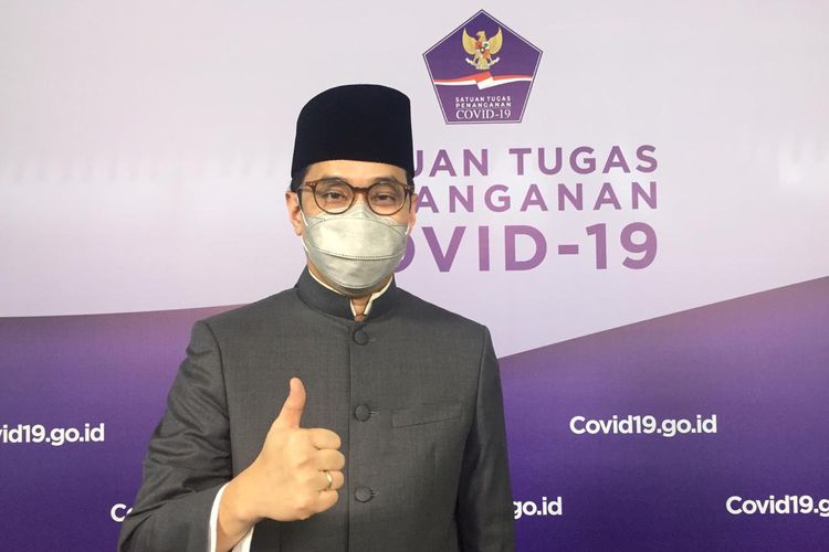 Ketua Bidang Koordinasi Relawan Satgas Penanganan Covid-19 Andre Rahadian menerangkan pentingnya peran masyarakat dalam adaptasi kebiasaan baru, Senin (16/11/2020).
