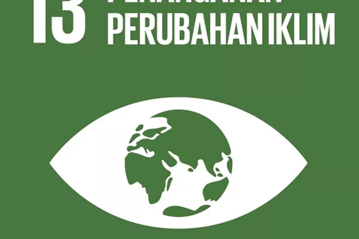 Logo tujuan 13 SDGs penanganan perubahan iklim.