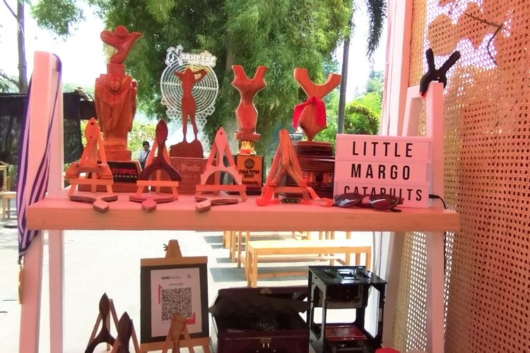Booth Little Margo Catapults di Pekan Puncak Apresiasi Kreasi Indonesia (AKI) 2023, Jumat (8/9/2023).