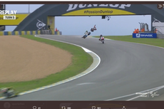 VIDEO - Adik Valentino Rossi Alami Highside pada FP2 Moto2 Perancis
