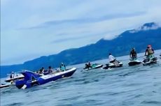 Wisatawan Asal Medan Dihalangi Saat Mengendarai Jetski di Danau Toba