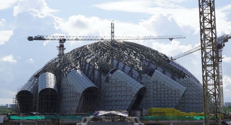 Hampir Rampung, Begini Penampakan Sorban Unik Masjid Negara IKN