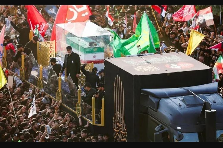 Rangkaian Pemakaman Ali Khamenei di Irak Diwarnai Teriakan Anti-Amerika dan Anti-Israel