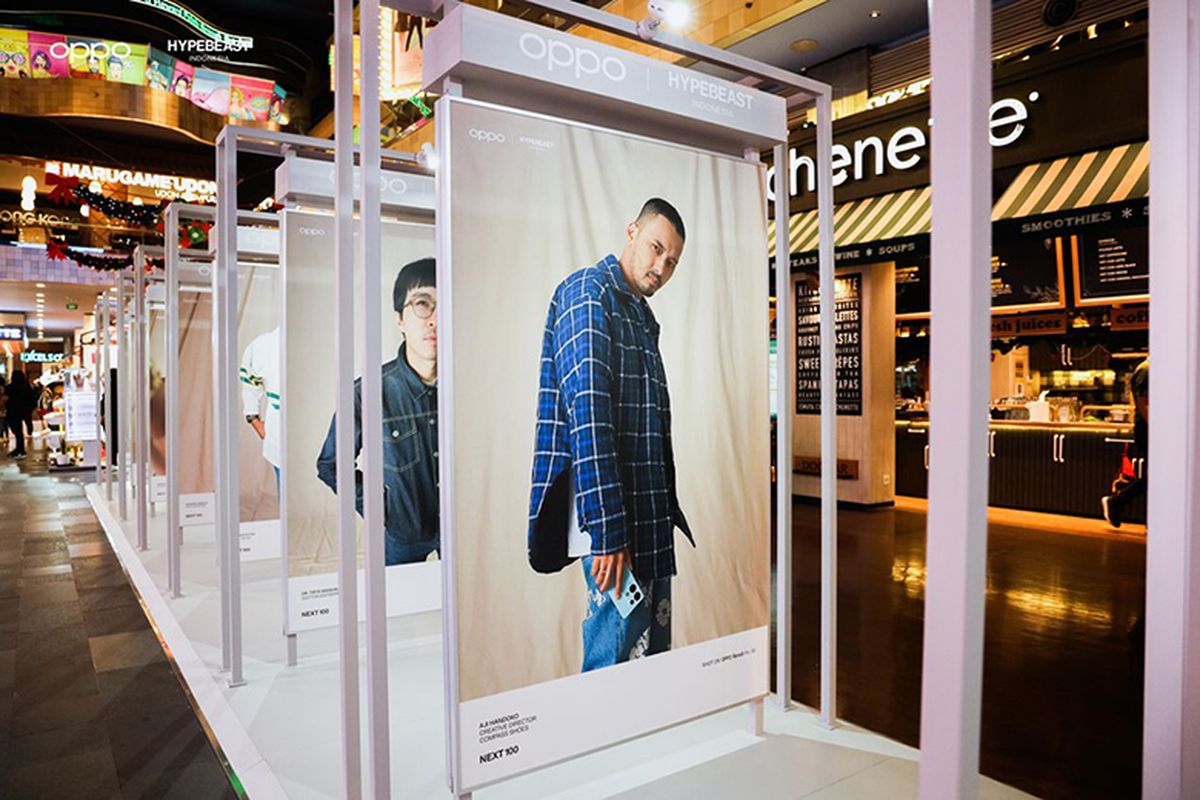 Oppo dan Hypebeast Indonesia meluncurkan pameran foto dan video bertajuk ?Hypebeast Next 100 Indonesia? di Oppo Gallery Gandaria City, Jakarta, Rabu (14/12/2022).