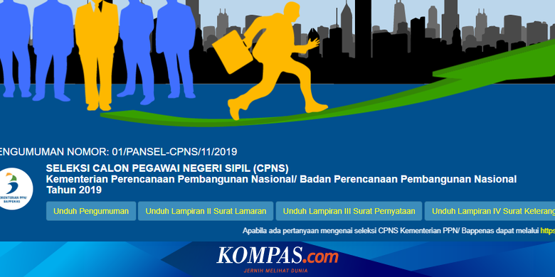 Cpns 2019 Bappenas Buka 209 Formasi Untuk Lulusan S 1 Dan S 2 Halaman All Kompas Com