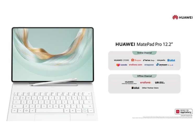HUAWEI MatePad Pro 12.2 tersedia secara online dan offline.