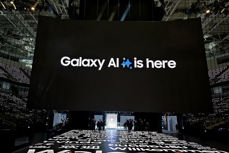 Ilustrasi Galaxy AI, serangkaian teknologi kecerdasan buatan (artificial intelligence/AI) bikinan Samsung untuk smartphone.