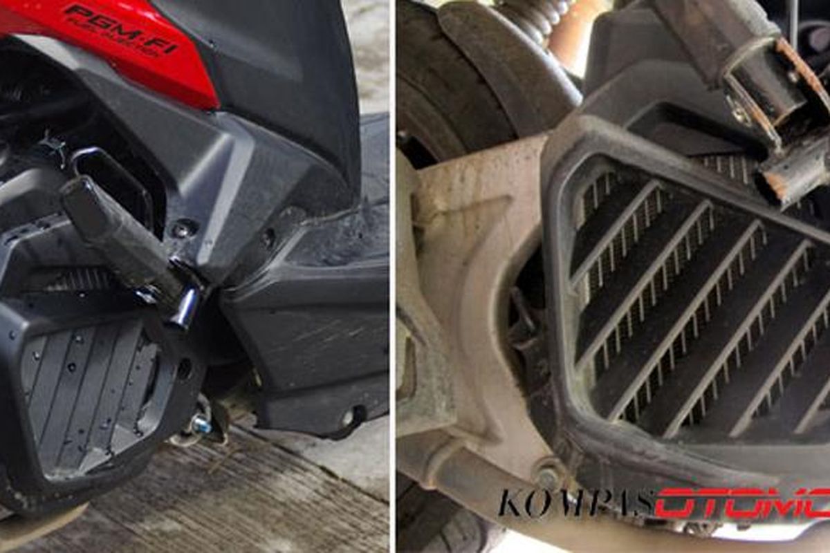 Radiator untuk skutik, letaknya kurang menguntungkan karena ada di bawah yang mudah terkena kotoran. 