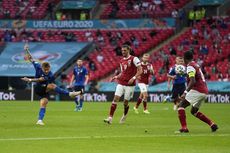 Babak I Italia Vs Austria - Sepakan Immobile Kena Tiang, Skor Masih 0-0