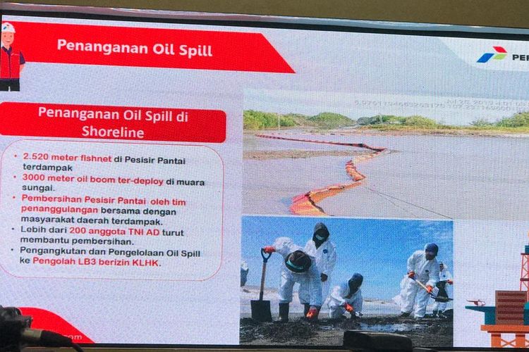 pENANGANAN OIL SPILL DI SHORELINE.