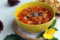 Resep Sup Tomat Bola Daging, Menu Sarapan atau Bekal