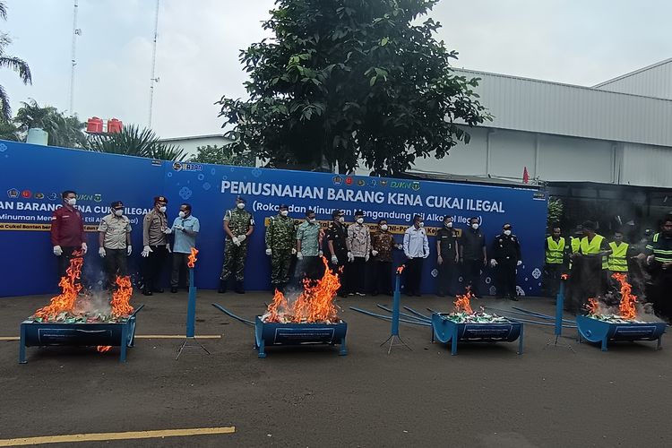 Rokok Ilegal Marak di Banten, 74,21 Juta Batang Diamankan Sepanjang 2026