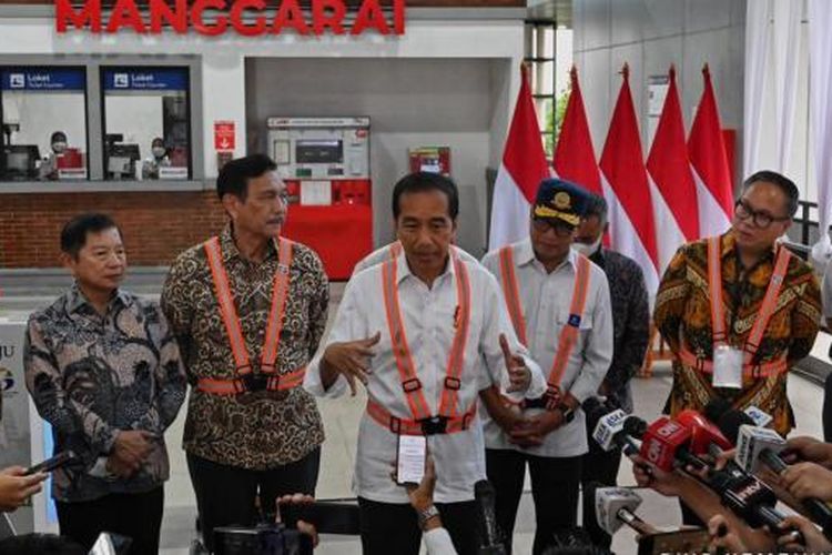 Presiden Joko Widodo (Jokowi) meresmikan pengembangan Tahap I Stasiun Manggarai, Senin (26/12/2022).