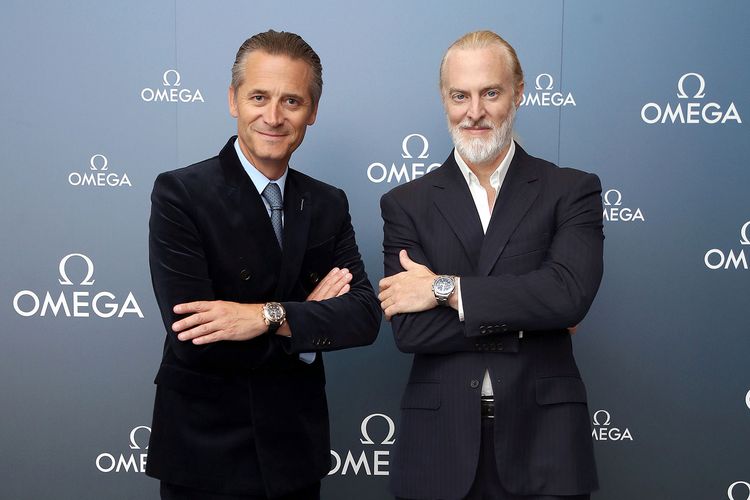 President and CEO of OMEGA, Raynald Aeschlimann with mission leader Victor Vescovo.
