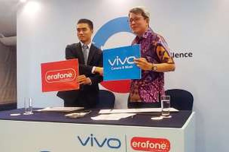 Kerja sama Erafone dengan vendor smartphone Vivo. Erafone kini akan memasarkan smartphone-smartphone Vivo di 11 kota di seluruh Indonesia.