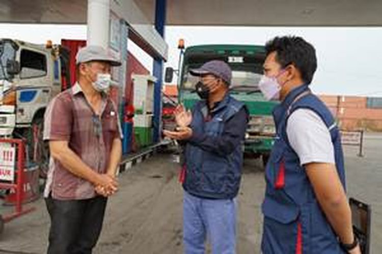 Direktur Logistik dan Infrastruktur PT Pertamina (Perseo) Mulyono melakukan inspeksi mendadak (sidak) ke sejumlah Stasiun Pengisian Bahan Bakar Umum (SPBU) di Kota Medan Deliserdang serta Fuel Terminal (FT) Medan Group, Sabtu (2/4/2022).