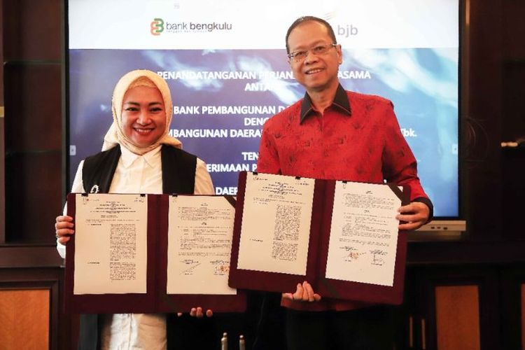 Penandatanganan perjanjian kerja sama Bank BJB dan Bank Bengkulu 