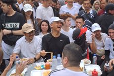 Usai Lari Bareng Hary Tanoe, Ganjar Makan Mi Ayam di Pinggir Jalan CFD Jakarta