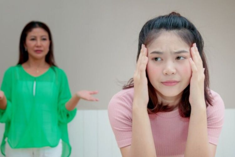 Ilustrasi anak yang tidak mau mendengarkan perkataan orangtuanya.