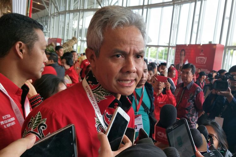 Gubernur Jawa Tengah Ganjar Pranowo di ICE BSD, Tangerang, Sabtu (16/12/2017)