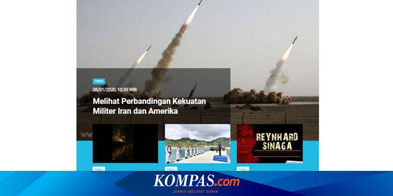 Populer Tren Perbandingan Kekuatan Militer Iran Vs Amerika Boeing 737 Jatuh Di Iran Halaman All Kompas Com