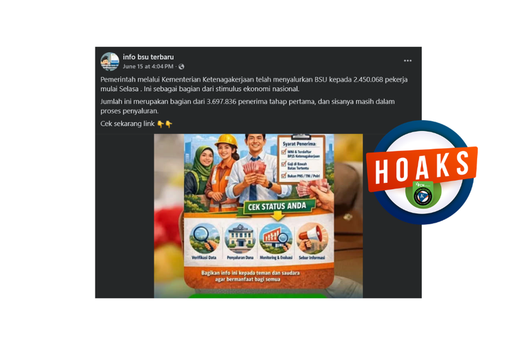 INFOGRAFIK: Hoaks Pemerintah Salurkan BSU pada Juni 2026, Awas Penipuan!