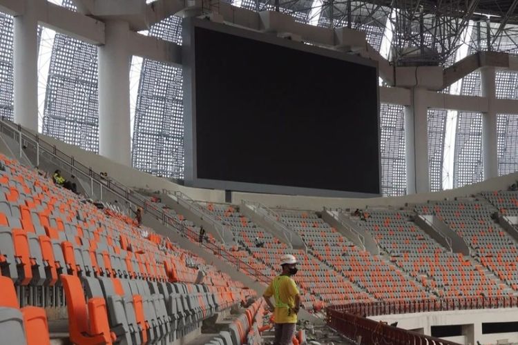 Papan skor Jakarta International Stadium (JIS)