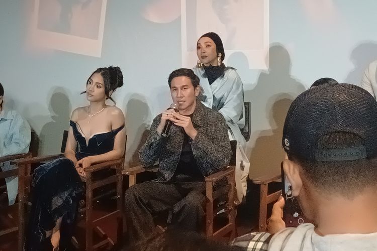 Vino G. Bastian dalam konferensi pers film Shutter di Plaza Indonesia, Jumat (24/10/2025).