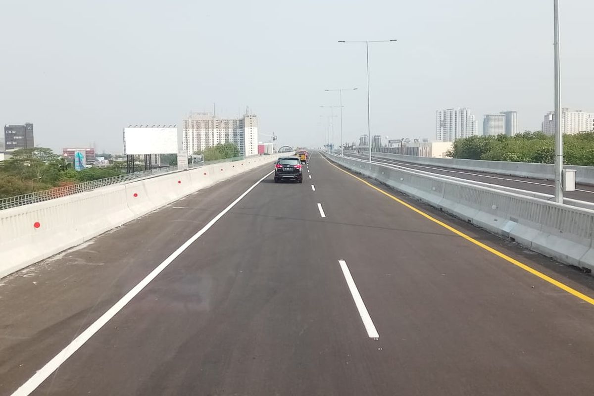 Progres Pembangunan Jalan Tol Layang Jakarta-Cikampek 99,976 Persen, Rabu (4/12/2019).