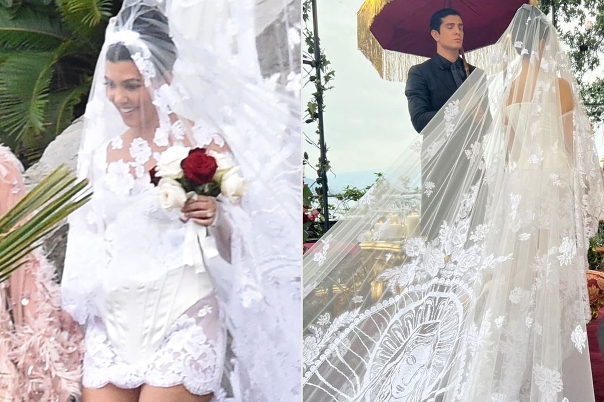 Gaun pengantin Kourtney Kardashian