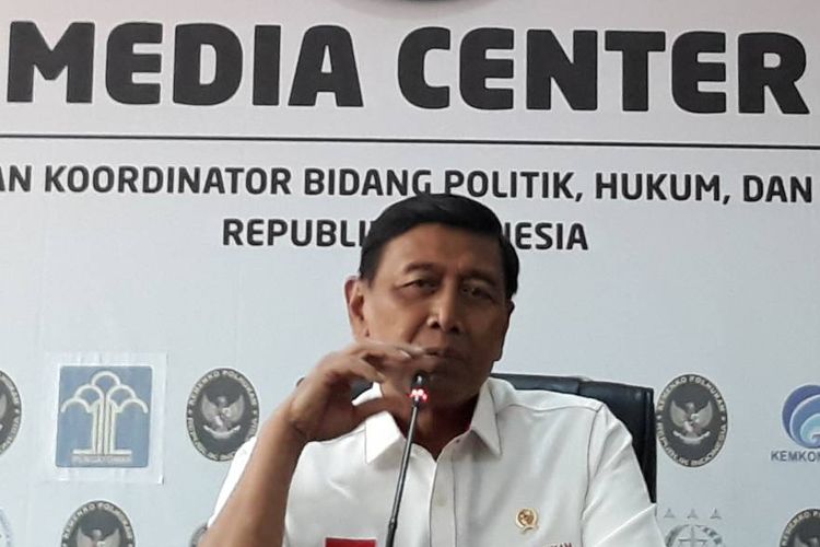 Menteri Koordinator Politik, Hukum dan Keamanan (Menko Polhukam) Wiranto di kantor Kemenko Polhukam, Selasa (24/9/2019).