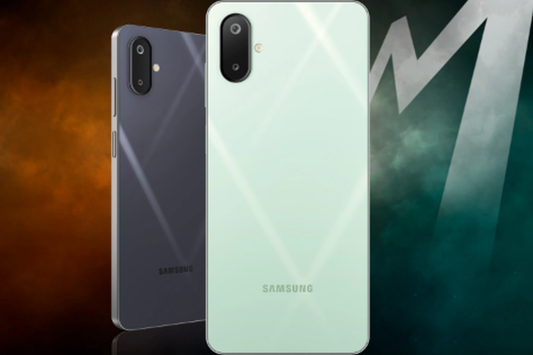 Tampilan belakang Samsung Galaxy M06 5G yang resmi meluncur di India. Ponsel ini hadir dengan dua opsi warna antara lain Blazing Black dan Sage Green.