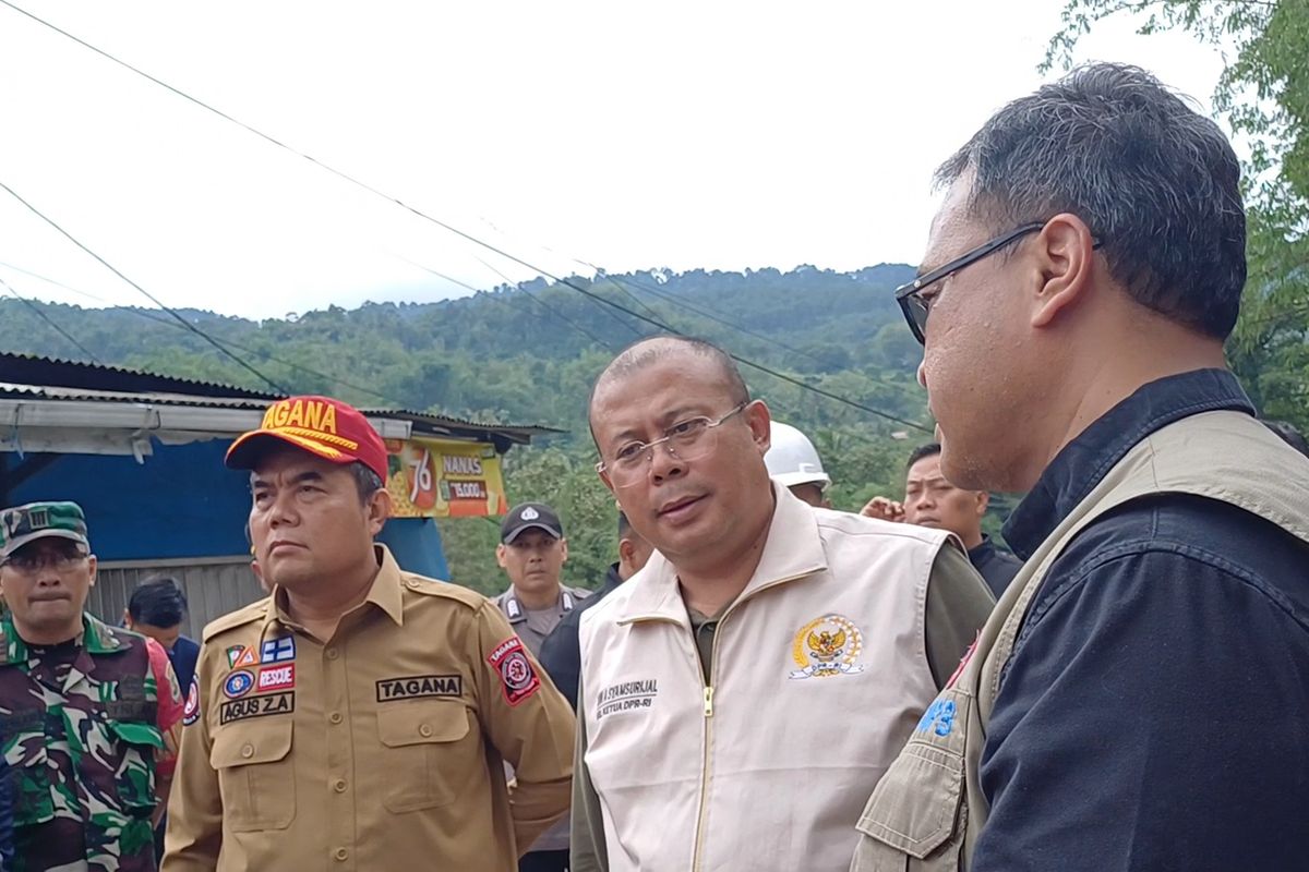 Cek Kondisi Warga Terdampak Bencana Sukabumi, Pimpinan DPR Imbau Warga Waspada