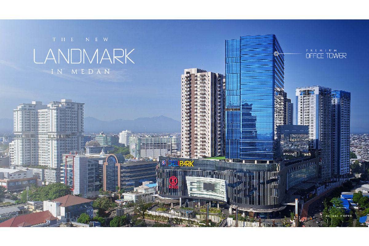 Premium Office tower Podomoro City Deli Medan tampak paling tinggi dan modern di tengah kota Medan (Dok: Agung Podomoro Land)