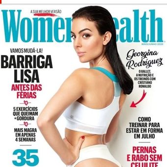 Kekasih Cristiano Ronaldo, Georgina Rogriguez, tampil di sampul majalah Womens Health versi Portugal.