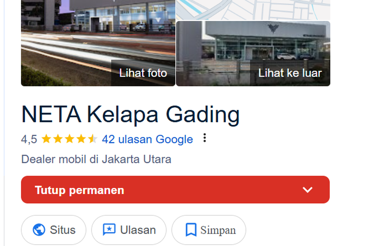 Neta Kelapa Gading Tutup Permanen