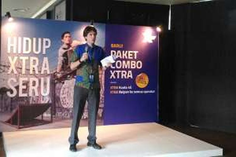 Chief of Prepaid Business Officer XL David Arselus Oses, pada acara peluncuran paket 