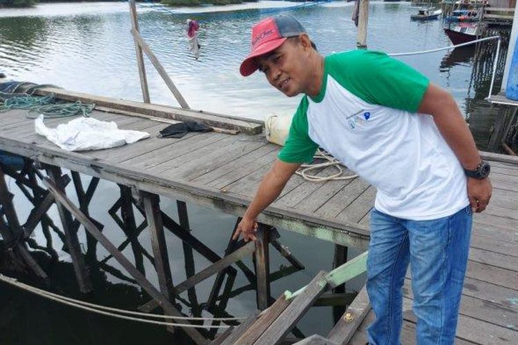 BUAYA LIAR - Lokasi kejadian buaya terkam bocah (12) asal Kampung Selambai Loktuan, Bontang Utara, Kota Bontang, Kalimantan Timur pada Rabu (30/12/2020). 
