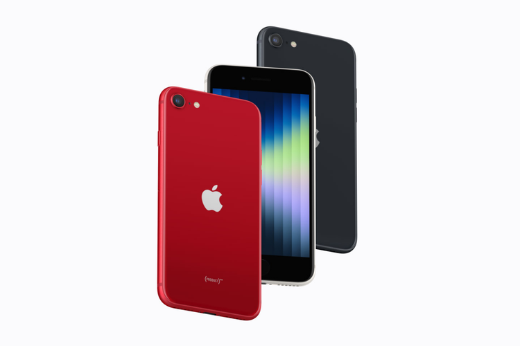 iPhone SE 3 hadir dalam tiga pilihan warna.