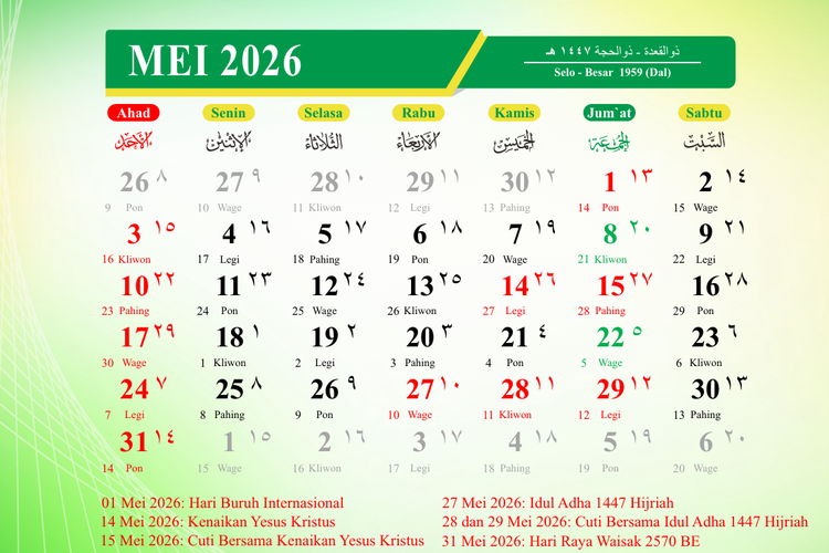 Ada 6 Hari Libur Idul Adha 2026, Catat Jadwalnya