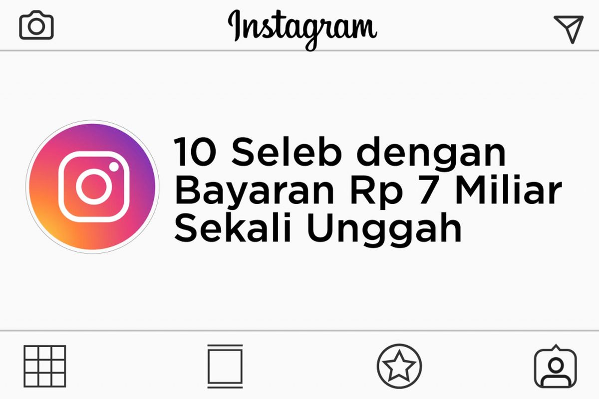 10 Seleb dengan Bayaran Rp 7 Miliar Sekali Unggah